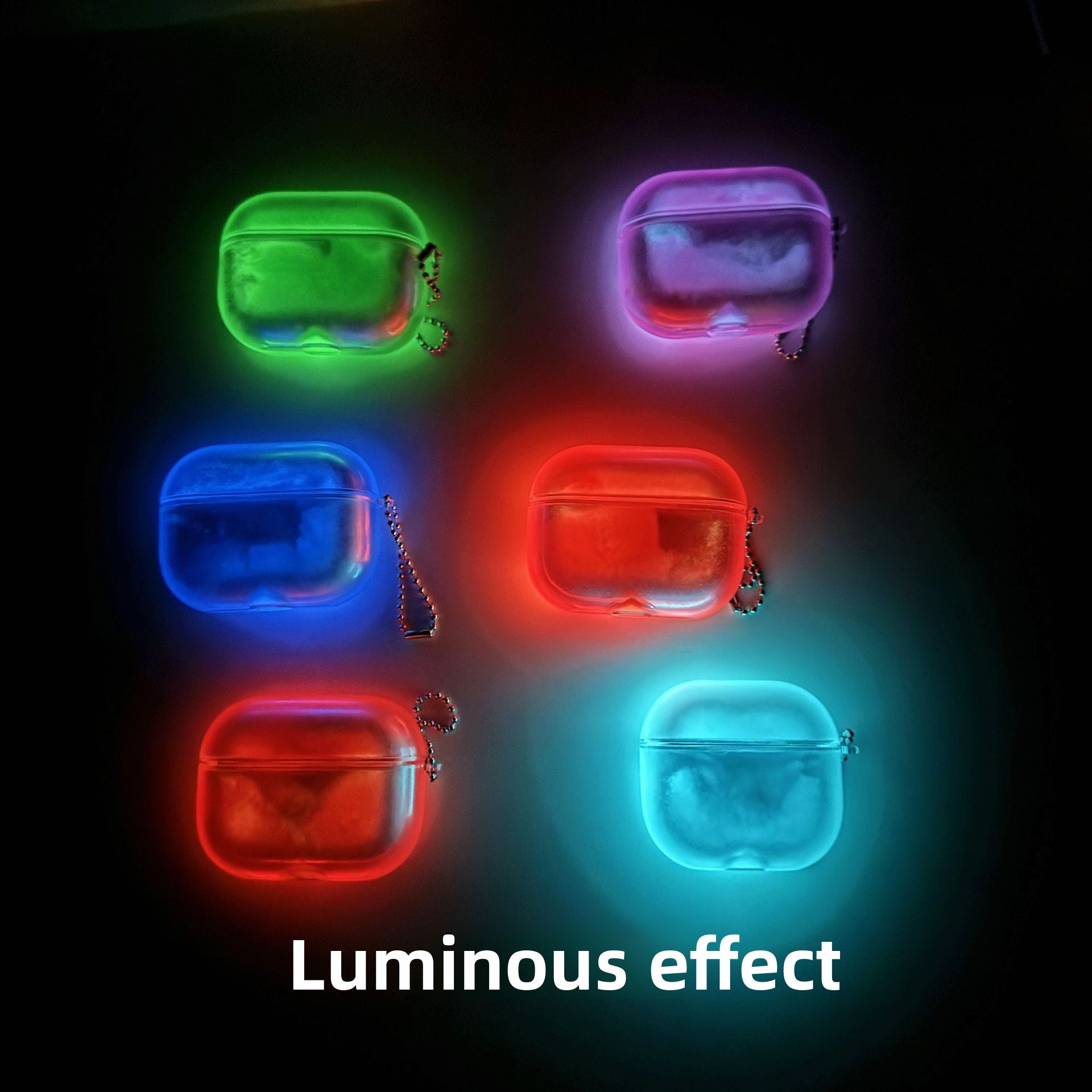 Suitable for Airpods4 Earphone Case 1/2/3 AirPods Pro3 Quicksand Apple Earphone Protective Case Tpu Luminous